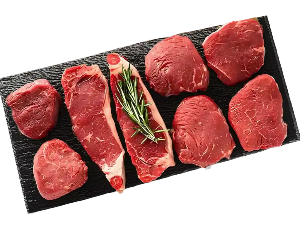 Vleespakket van Erve Nijhuis met premium rundvlees en steaks op schaal - eerlijk vlees rechtstreeks van de boer